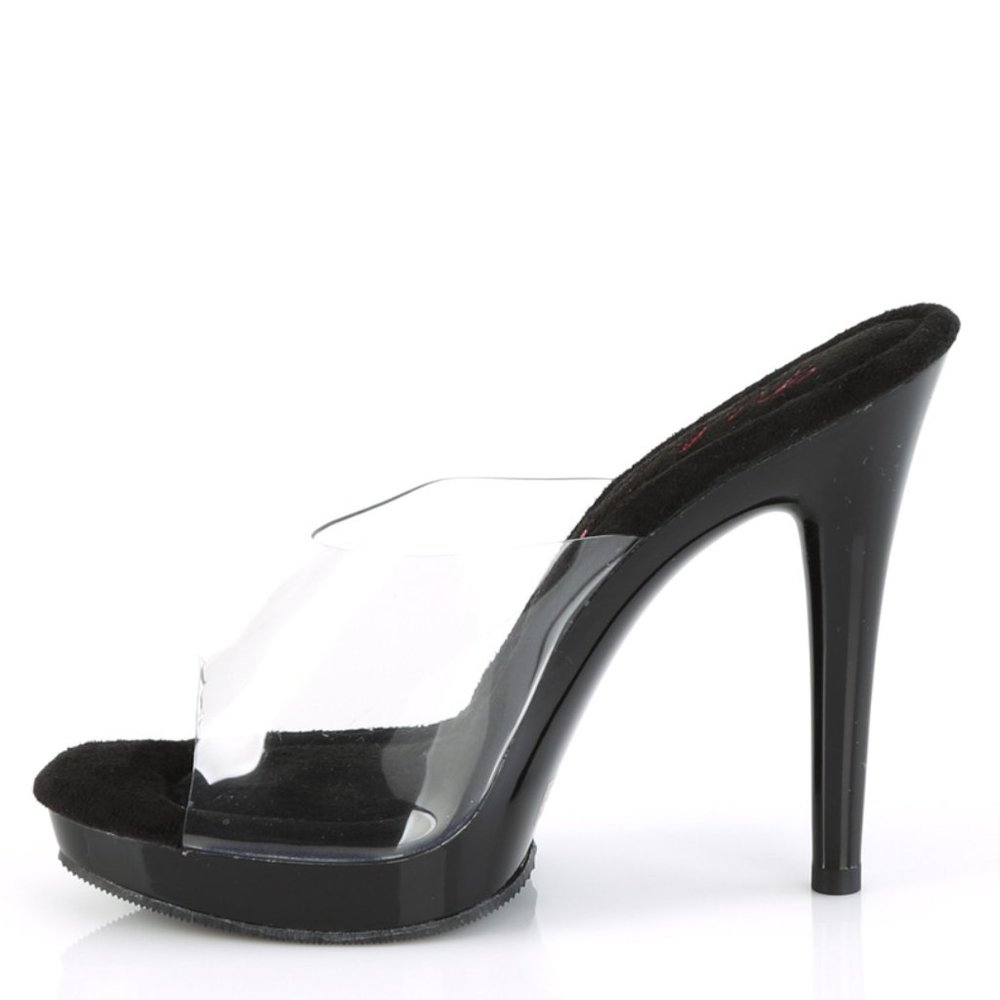 Platform Clear Comfort Width High Heel Shoes - Picture 2 of 5
